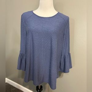 W5 women’s bell sleeve‎ blouse, color blue
